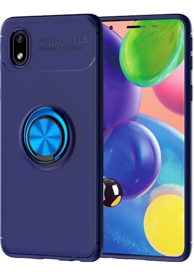 Samsung Uyumlu Galaxy A01 Core Kılıf Yüzüklü Magnetli Ravel Case