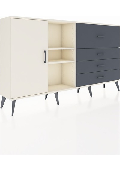 Arges Konsol 4 Raflı 4 Çekmeceli Tek Kapaklı 176x30x99 Aytaşı-aytaşı/antrasit Aytası/antrasıt - Aytası Arges Konsol 4 Raflı 4 Çekmeceli Tek Kapaklı 176x30x99 Aytaşı-aytaşı/antrasit Aytası/antrasıt - Aytası