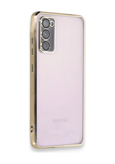 Samsung Galaxy Uyumlu , S20 Fe Kılıf Razer Lensli Silikon - Gold