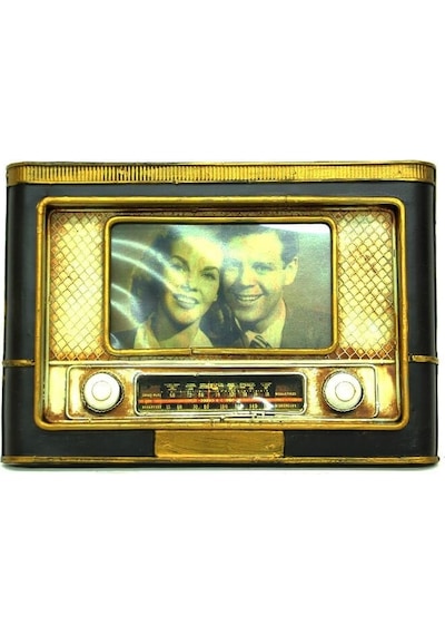 Dekoratif Metal Çerçeve Radyo Vintage Dekoratif Ev Ofis Hediyelik