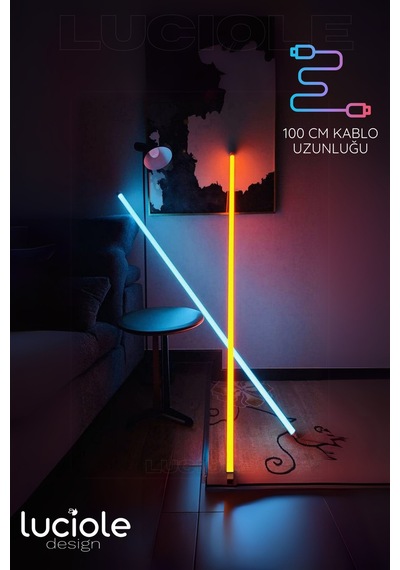 Rgb Led Strip Tube Light Led Işık Uzaktan Kumandalı Işık Lamba Ampül Aydınlatma Renkli Ltube5