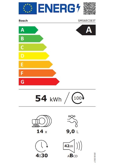 Bosch SMS6ECI83T 8 Programlı 14 Kişilik Bulaşık Makinesi