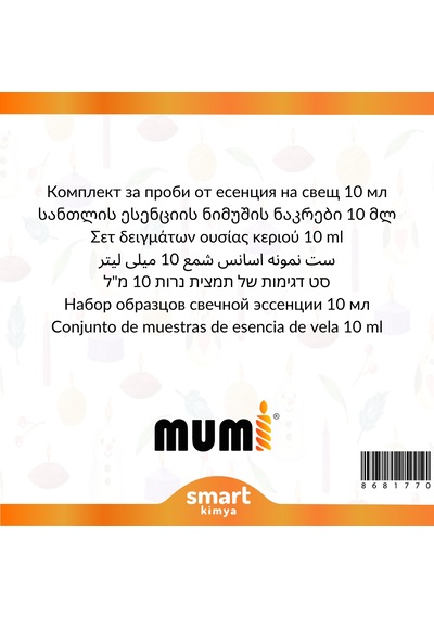 Mum Esansı Numune Seti 50 Parça Şeffaf