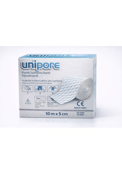 5 Adet Unipore 10mt X 5cm Tıbbi Elastik Band Esnek Flaster