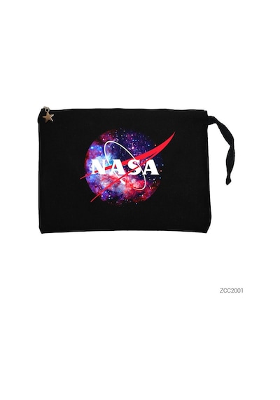 Zepplin Giyim Nasa Galactic Siyah Clutch Astarlı Cüzdan / El Çantası