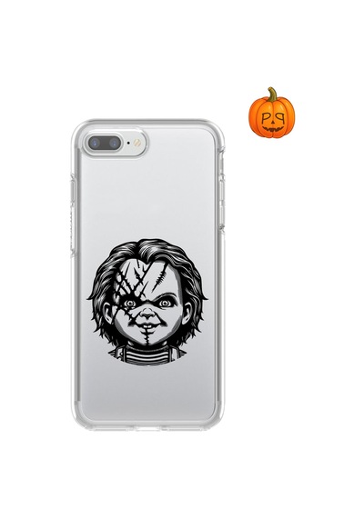 Dali Design Apple Uyumlu iPhone 8 Plus Şeffaf Kılıf Horror 4 Tasarımlı