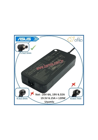 Asus N580v, N580vd, N580vd-fı391 Notebook Adaptörü, Şarj Aleti Cihazı 120w