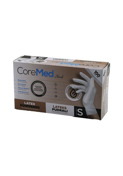 Coremed Bimel Haspet Latex Muayene Eldiveni 100'lu Lateks Pudralı 98433612