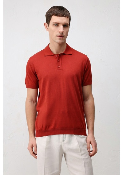 Antioch Comfort Slim Polo Yaka Erkek Triko T-shirt Kırmızı