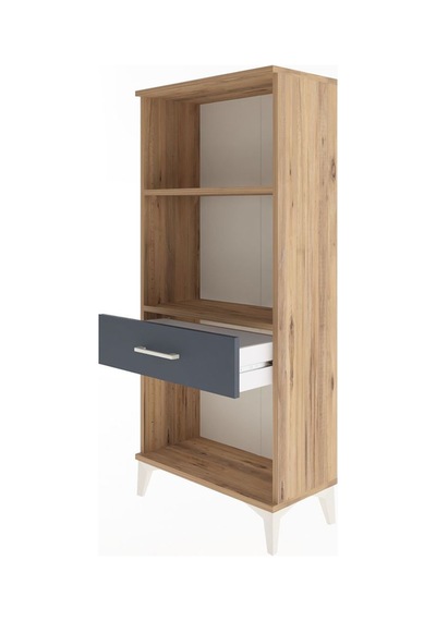 Arges Dolap 2 Raflı Tek Çekmeceli 60x30x134 Çam-antrasit Çam Arges Dolap 2 Raflı Tek Çekmeceli 60x30x134 Çam-antrasit Çam