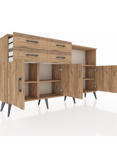 Arges Konsol 4 Raflı 4 Çekmeceli 4 Kapaklı 176x30x99 Çam-çam Atlas Çam - Atlas Çam Arges Konsol 4 Raflı 4 Çekmeceli 4 Kapaklı 176x30x99 Çam-çam Atlas Çam - Atlas Çam