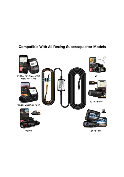 V1 V1p Wifi Versiyon V3 Ve S1 Dash Kameralar Akıllı Hardwire Kiti Mini Usb Bağlantı Noktası