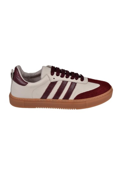 Floor Hakiki Deri Kadın Spor Ayakkabı Sneaker Mak-3020 Bordo Bordo