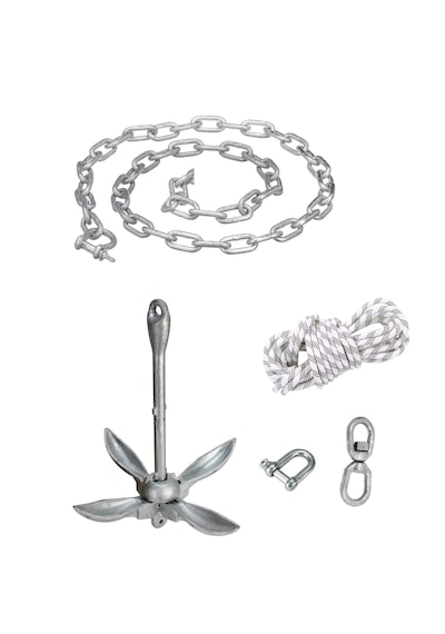 Tekne Çapa Seti. 4 Kg. Tekne Ve Bot Çapası. Kombine Hazır Set