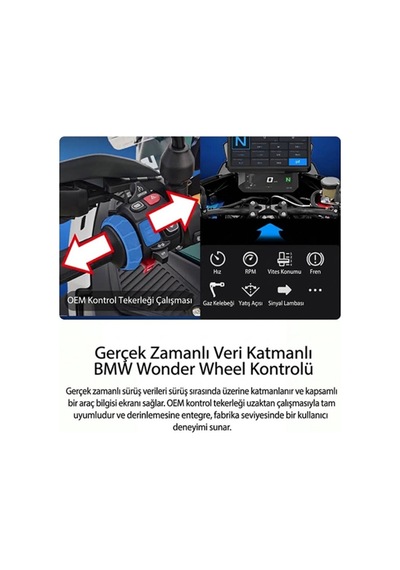 Alienrider M2-bmw 6.2 İnç Akıllı Motosiklet Ekranı - Wonder Wheel - Android Auto Siyah