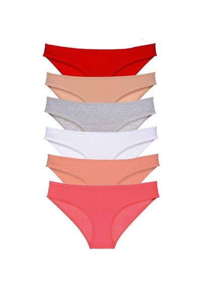 6 Adet Süper Eko Set Likralı Kadın Slip Külot Renk 5 Standart