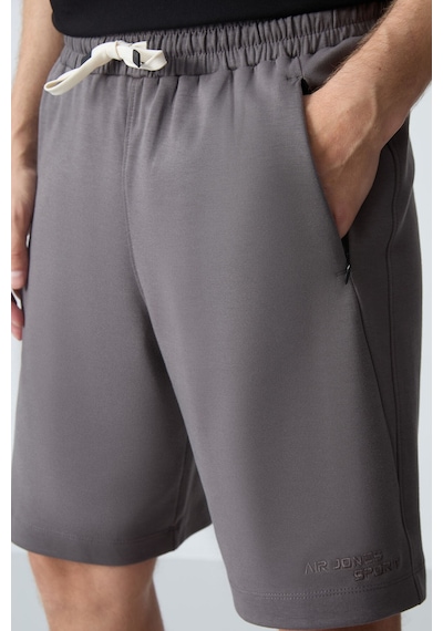 Air Jones Tommy Life Koyu Gri Pamuklu Kalın Yumuşak Dokulu Standart Fit Basic Erkek Şort - 81276 Koyu Gri