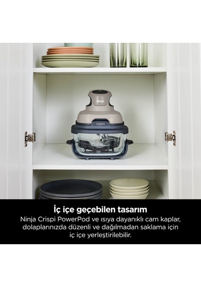 Ninja Crispi 4-In-1 Taşınabilir Cam Hazneli Pişirme Sistemi