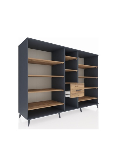 Kronos Dolap 11 Raflı 3 Çekmeceli 220x59x163 Antrasit-çam Antrasit-çam Kronos Dolap 11 Raflı 3 Çekmeceli 220x59x163 Antrasit-çam Antrasit-çam