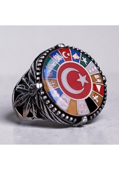 925 Ayar Gümüş Osmanlı Kasa 16 Türk Devletli Usta İşi Erkek Yüzük