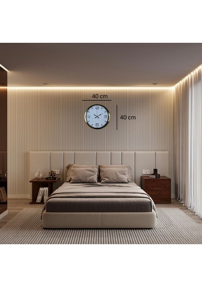 Elite Gold 40 Cm Metal Duvar Saati Çok Renkli
