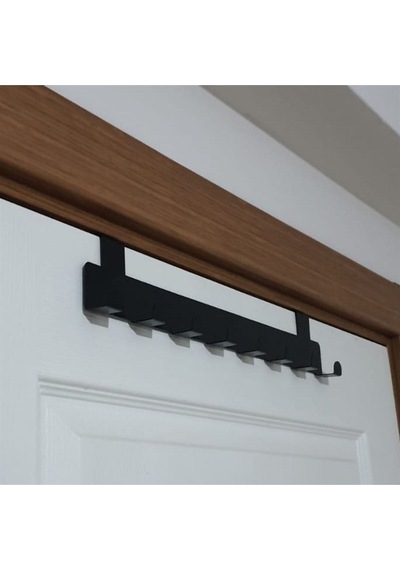 Metal Mat Siyah Amerikan Kapı Arkası Askılık Organizer Askılık Ve Siyah