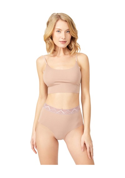 Cottonhill Basic Yüksek Bel Lazer Kesim Bikini Külot 5'li Paket - 2 Model1 Çok Renkli