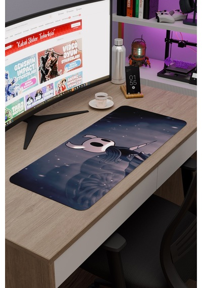 Hollow Knight Kaymaz Dikişli Kauçuk Oyuncu Mousepad V3 - 70x30 Xl Gaming Mouse Pad Fare Altlığı