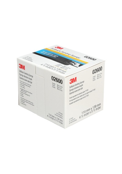 3m Softback Zımpara Süngeri 02600, 4 1/2 X 5 1/2 Inç, 20'li Paket