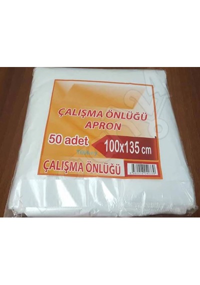 500 Adet Tek Kullanımlık Naylon Önlük Penuar Çalışma Boya Mutfak Kuaför Önlüğü Apron Kullan At