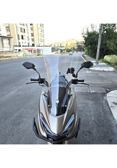 Motocam Küba Newlight 50 Pro Ön Cam 2023-2026 Model 75cm Şeffaf Renkli 4mm Uzun Boylu