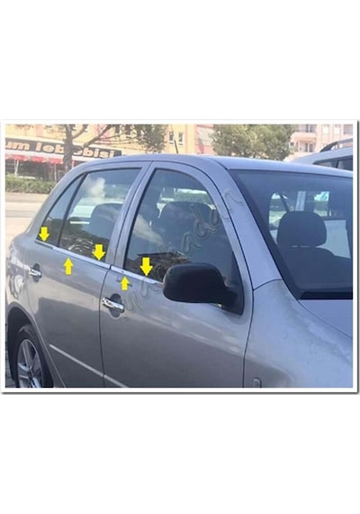 Markadan Skoda Fabia Hb Krom Cam Çıtası 2000-2007 4 Parça Paslanm