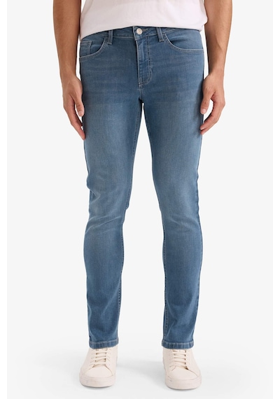 Defacto Carlo Skinny Fit Ekstra Dar Kalıp Normal Bel Ekstra Dar Paça Jean Pantolon A6943ax26spnm84 İndigo-nm84