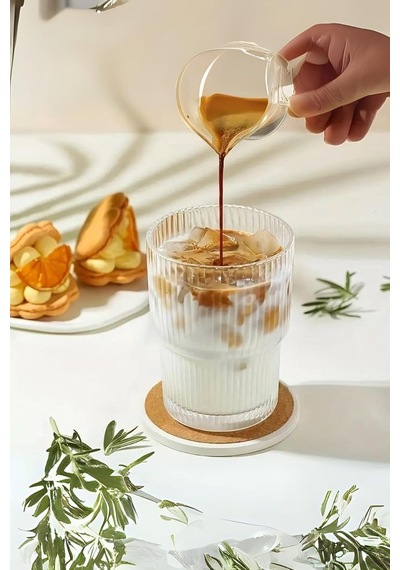 2 Adet 300 Ml Origami Stil Isıya Dayanıklı Su Meşrubat Kahve Cam Bardak Mıt1199 çok renkli