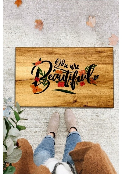 Pvc You Are Beautiful Özel Tasarım Iç Ve Dış Kapı Önü Paspası