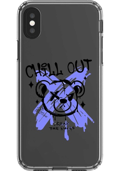 Apple Uyumlu iPhone Xs Şeffaf Kılıf Graffiti 8 Tasarımlı