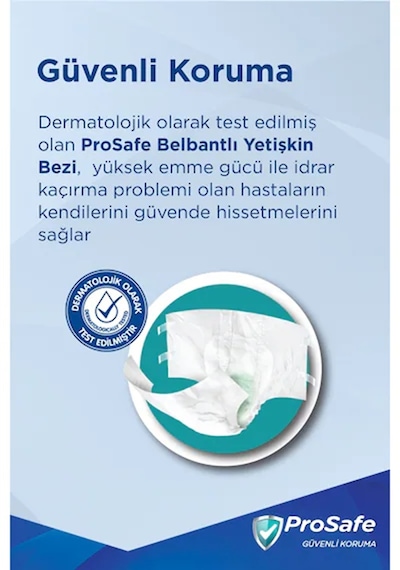 Prosafe Belbantlı Medium Büyük Boy Hasta Bezi 30 Adet 1 Paket M