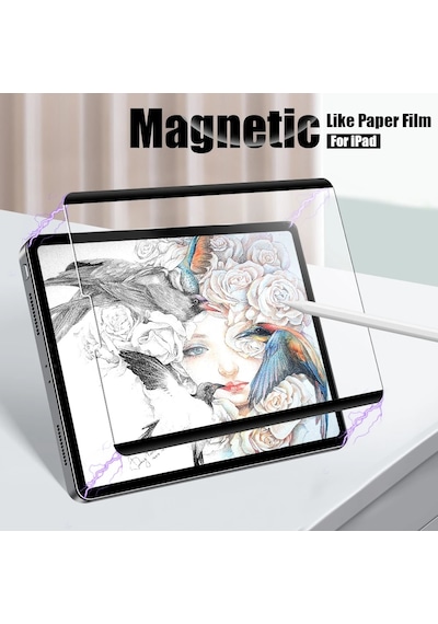 Samsung Galaxy Uyumlu Tab S10 Fe+ Plus 13.1inç Çok Kullanımlı Magnetik Paper Like Ekran Koruyucu Kapaklı Kılıf