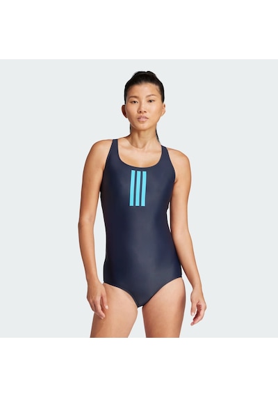 Adidas Padded 3-stripes Closed-back Kadın Mayo Jh3320 Lacivert