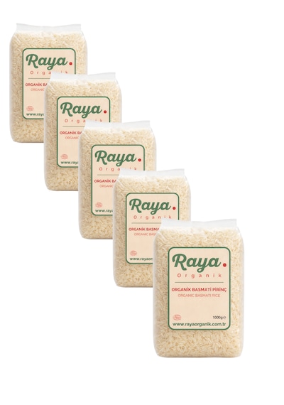 Organik Basmati Pirinç 5 Li Set 5 X 1000 Gr Toplam 5 Kg 1 KG