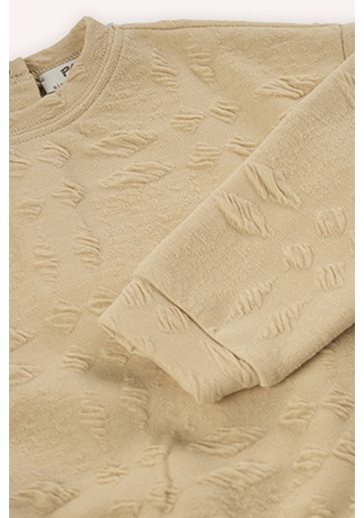 Kız Bebek Bej Sweatshirt Çok Renkli