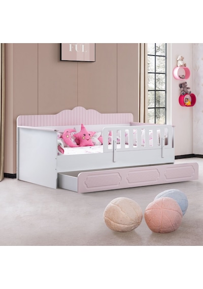 Yavrulu Karyola, Flower Yavrulu Montessori Karyola Pembe-90 X 190