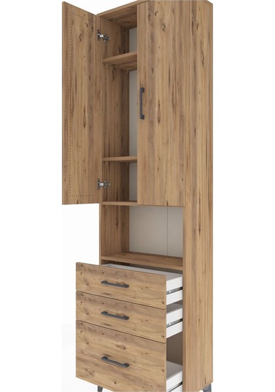 Arges Dolap 4 Raflı 3 Çekmeceli 2 Kapaklı 60x30x221 Çam-çam Çam Arges Dolap 4 Raflı 3 Çekmeceli 2 Kapaklı 60x30x221 Çam-çam Çam