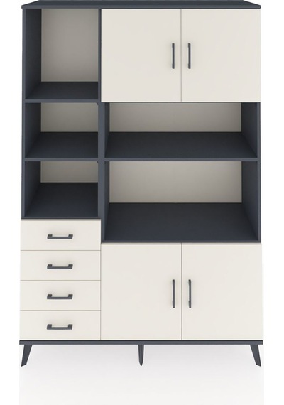 Hyperion Dolap 8 Raflı 4 Çekmeceli 4 Kapaklı 132x44x195 Antrasit-aytaşı/aytaşı Aytası/aytası Hyperion Dolap 8 Raflı 4 Çekmeceli 4 Kapaklı 132x44x195 Antrasit-aytaşı/aytaşı Aytası/aytası