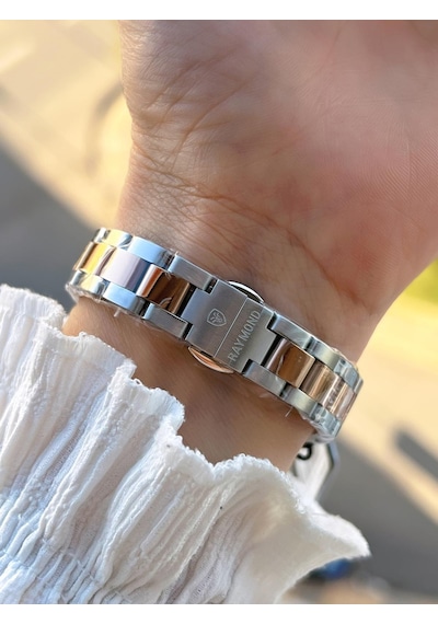 Raymond 2 Yıl Garantili Çelik Kasa Ve Kordon Kararma Renk Atma Yapmaz 5 Atm Kadın Kol Saati 611821.3 Rose Gold - Gümüş Raymond 2 Yıl Garantili Çelik Kasa Ve Kordon Kararma Renk Atma Yapmaz 5 Atm Kadın Kol Saati 611821.3 Rose Gold - Gümüş