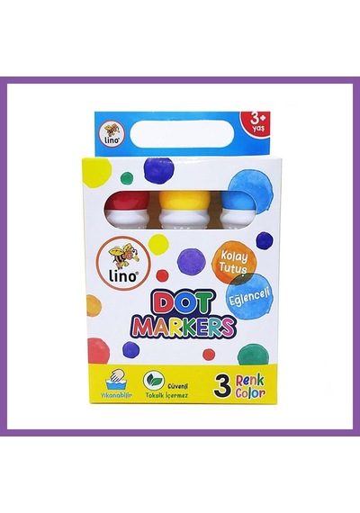 Bezos Lino Dot Markers 3'lü Yıkanabilir Bzoshb Diğer