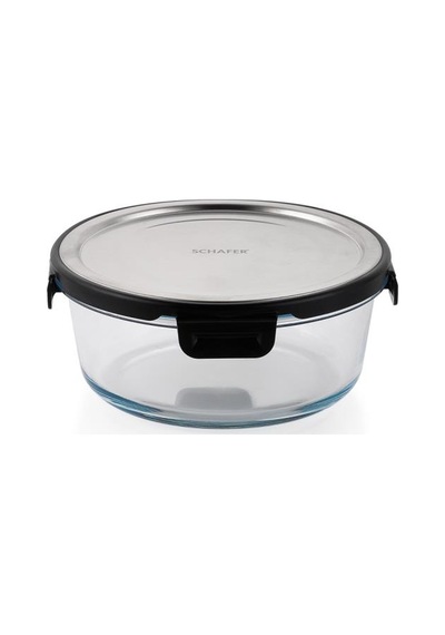 Schafer Retro Kilitli Saklama Kabı Yuvarlak 900 Ml-ınox Inox