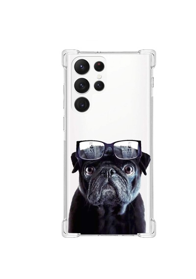 Samsung Galaxy S21 Ultra Uyumlu Köpek 3 Baskılı Şeffaf Köşe Korumalı Antişok Kılıf