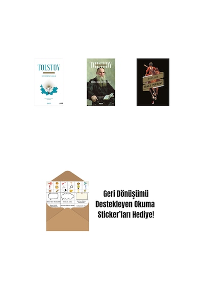 Tolstoy Bütün Eserleri 18 + Tolstoy Bütün Eserleri 16 + Hacı Murat + Okuma Sticker'ları