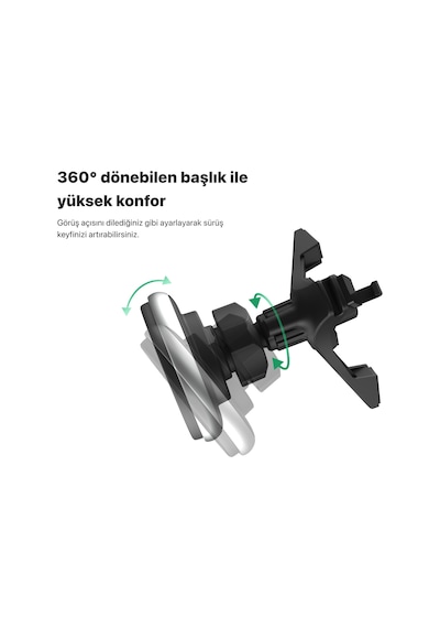 Xenon Smart Araç İçi Telefon Tutucu Qi2 Uyumlu Kablosuz Şarj Standı X6401